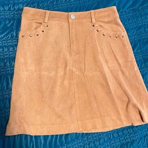TCEC suede mini skirt